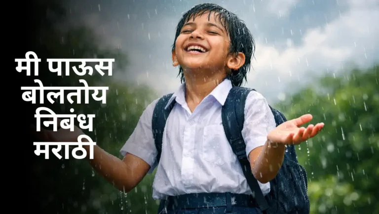 Mi Paus Boltoy Nibandh in Marathi: मी पाऊस बोलतोय निबंध मराठी