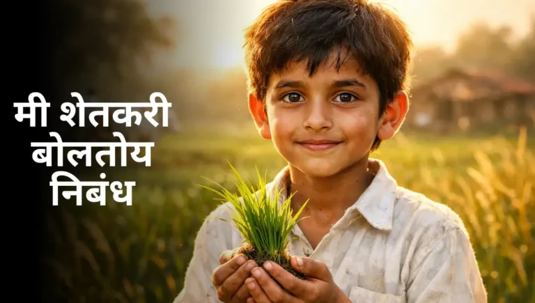 Mi Shetkari Boltoy Nibandh in Marathi: मी शेतकरी बोलतोय निबंध मराठी