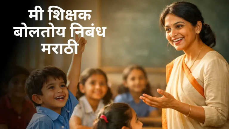 Mi Shikshak Boltoy Nibandh in Marathi: मी शिक्षक बोलतोय निबंध मराठी