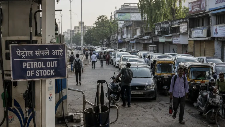 पेट्रोल संपले तर... (मराठी निबंध): Petrol Sample tar Marathi Nibandh
