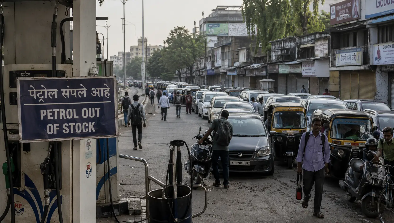 पेट्रोल संपले तर... (मराठी निबंध): Petrol Sample tar Marathi Nibandh