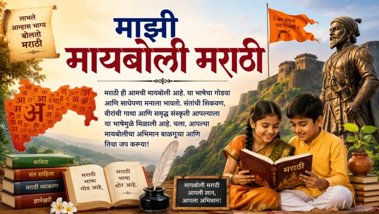 माझी मायबोली मराठी निबंध: Mazi Mayboli Marathi Nibandh