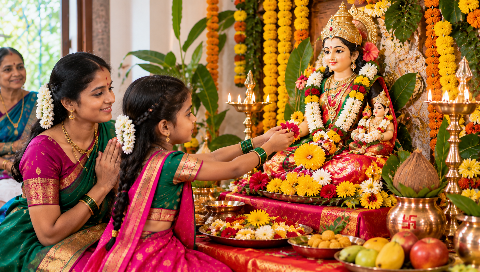Gauri Pujan Nibandh in Marathi गौरी पूजन निबंध मराठी