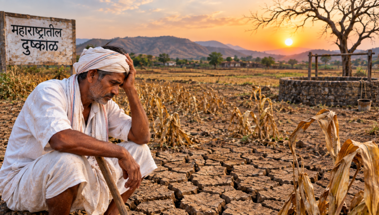 Maharashtratil Dushkal ani Shetkari Nibandh