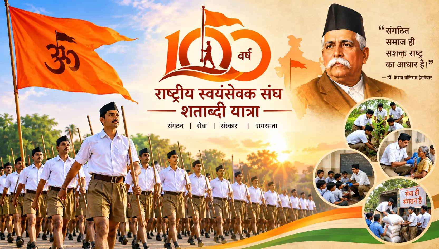 Rashtriya Swayamsevak Sangh Shatabdi Yatra par Nibandh
